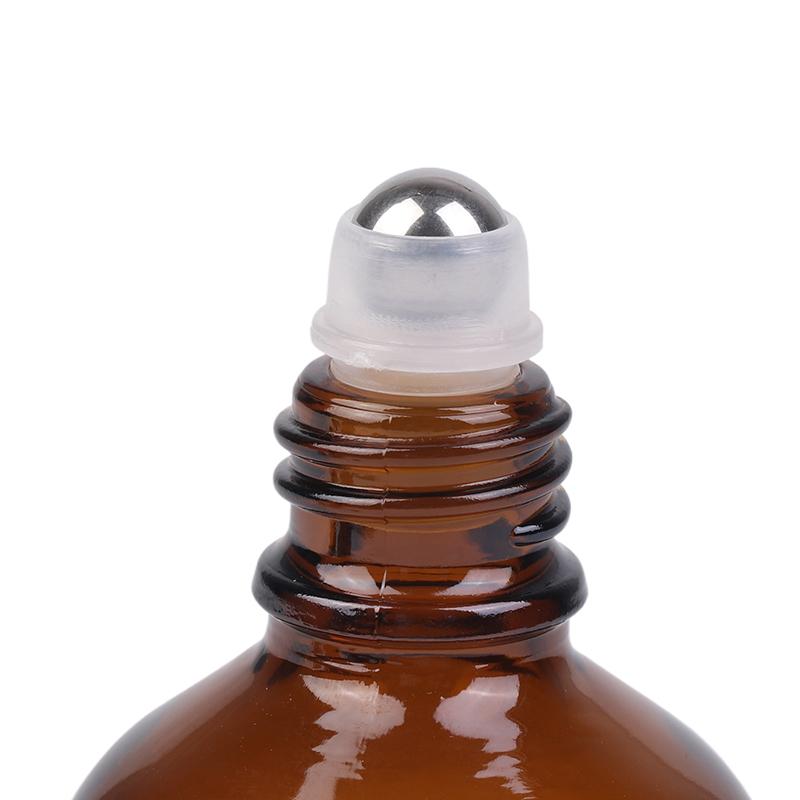 1 шт. Янтарный шариковый флакон для эфирных масел, пустой флакон для духов, многоразовый контейнер для жидкости, 5/10/15/30/50/100 мл