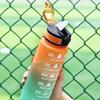 1000ml Colorful Frosted Water Bottle Motivational Drinking Bottle Sports Water Bottle With Time Marker Portable Reusable Cups