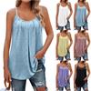 Женская верхняя однотонная свободная футболка без рукавов с круглым вырезом
