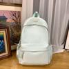 Студенческая школьная сумка однотонный кампусный рюкзак женский большой емкости рюкзак