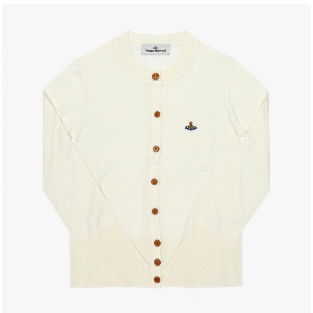 Vivienne WeStwood Women S Cardigan Wool Silk Bear Orb Logo 1803002p Y001a A408