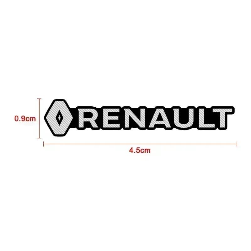 2026 Hot For Renault Interior Stickers For Renault Clio Laguna 2 Megane 2 3 D uster Logan Captur Emblems 2/4pcs Car Audio Decora