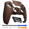 eXtremeRate LUNA PS5 Controller Replacement Front and DIY Replacement Housing Shell and Touchpad Cover with Wood Grain Design (BDM-010, BDM-020,