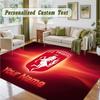 Crystal Velvet Square Rug Custom NameFC Twente Pattern Non Slip Home Floor Decor Rug
