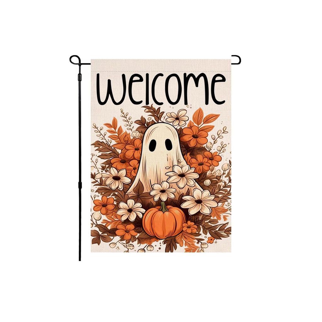 Флаг для сада на Хэллоуин 11,8x1,7,7 дюйма вертикальный двухсторонний сезонный декор двора для использования на открытом воздухе