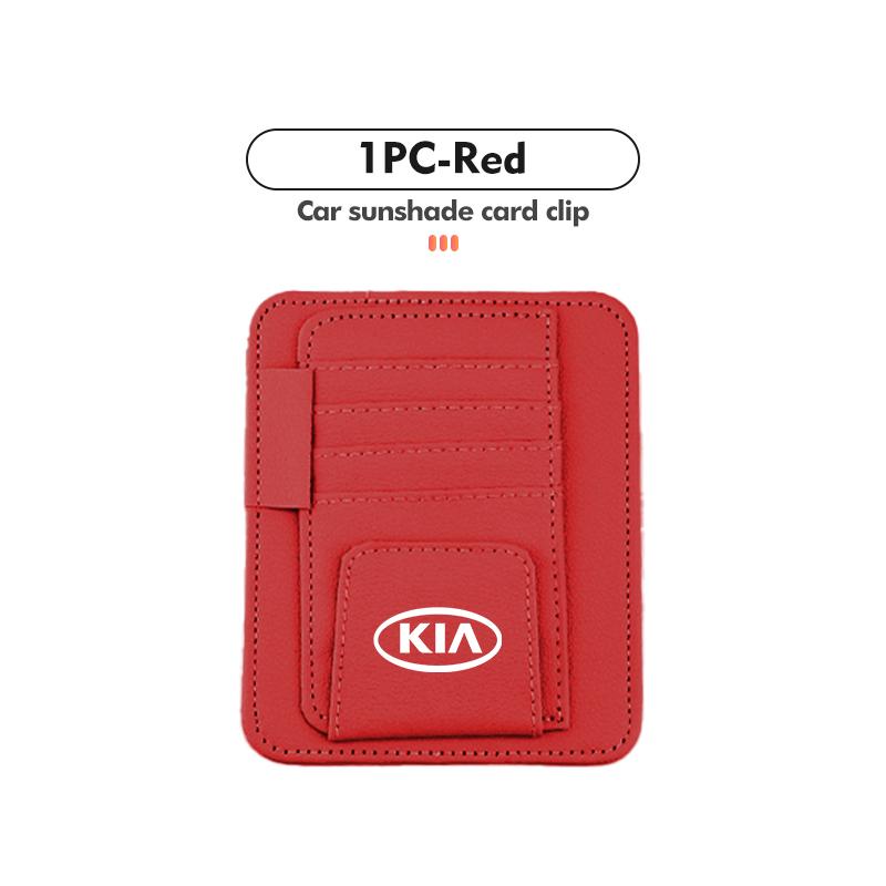 AABIU1 Car Glasses Holder Hanger Minimalist Leather Sunglasses Clip For KIA Stinger Optima Cerato Soul Venga Forte Spectra Sedona