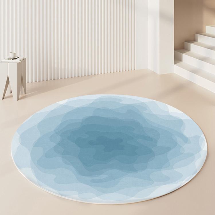 Light Luxury Carpets for Living Room Fluffy Soft Lounge Rug Thick Gradient Round Carpet Nordic Style Bedroom Decor Non-slip Mat