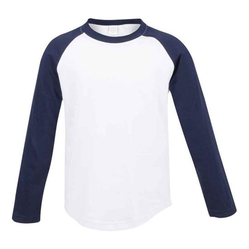 SF Minni Childrens/Kids Long-Sleeved Baseball T-Shirt