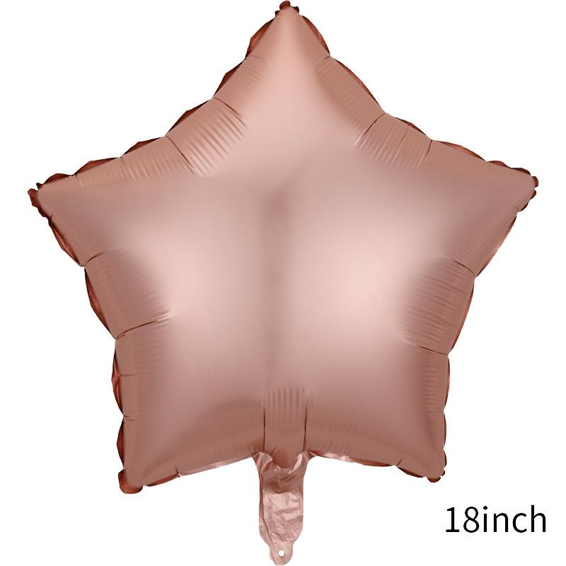 18 Inch Metallic Color Love Balloon Pentagram Aluminum Film Balloon Wedding Party Decoration Metallic Luster Color Balloon