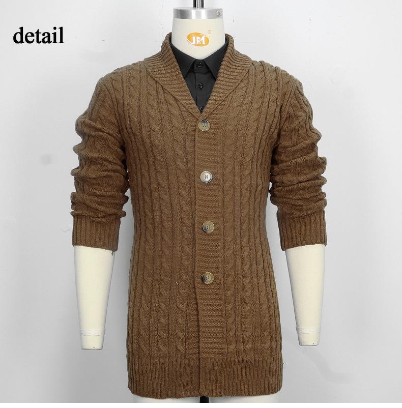 Мужской длинный вязаный кардиган с воротником-шалью, облегающий кардиган с длинным рукавом, повседневные кардиганы на пуговицах, осенне-зимние вязаные свитера, куртка для мужчин