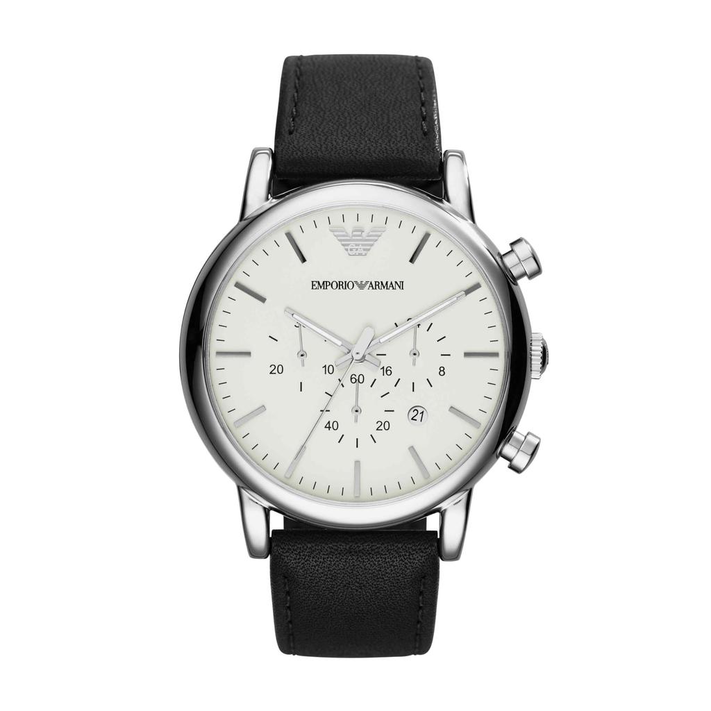 Emporio Armani Analog Leather Watch AR1807 Men's
