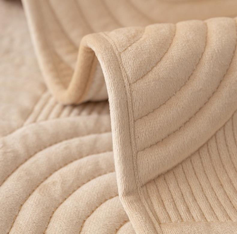Autumn/Winter Plush Thickened Non-Slip Sofa Cushion - 2022 Quilted Solid Color Cover