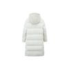 Anta Training Series Solid Color Warm Long Hooded Down Jacket Women Outerwear Milky-White 162147906-1