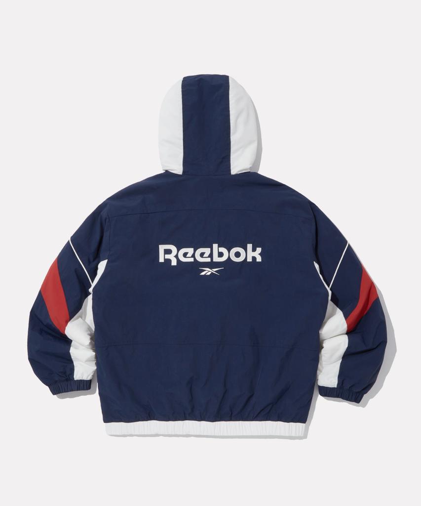 Reebok Спортивная стеганая куртка Colorblock - Темно-синяя