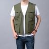 Рыболовный жилет мужской многокарманный уличная рабочая одежда, фотоспортивный жилет, костюм для пешего туризма, куртка-майка