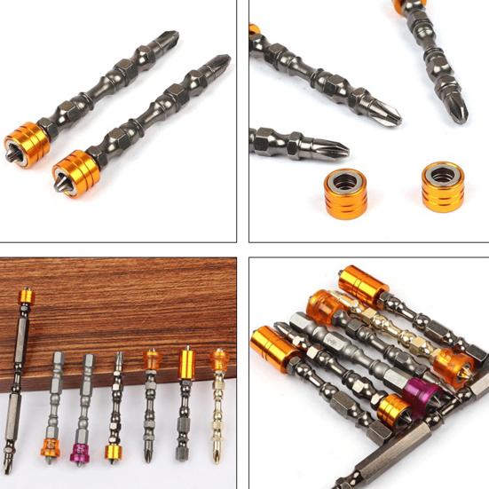 5 шт./компл., электрические отвертки, биты с двойной головкой, магнитное кольцо, шестигранный хвостовик, противоскользящий инструмент, стальные крестовые отвертки высокой твердости, плотницкие работы