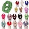 Fashion Simple Solid Color Soft Warm Women Lady Scarf Circle Neck Wrap Gift