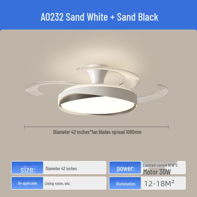 Современный потолочный вентилятор из орехового дерева с интеллектуальным преобразованием частоты для гостиной и столовой