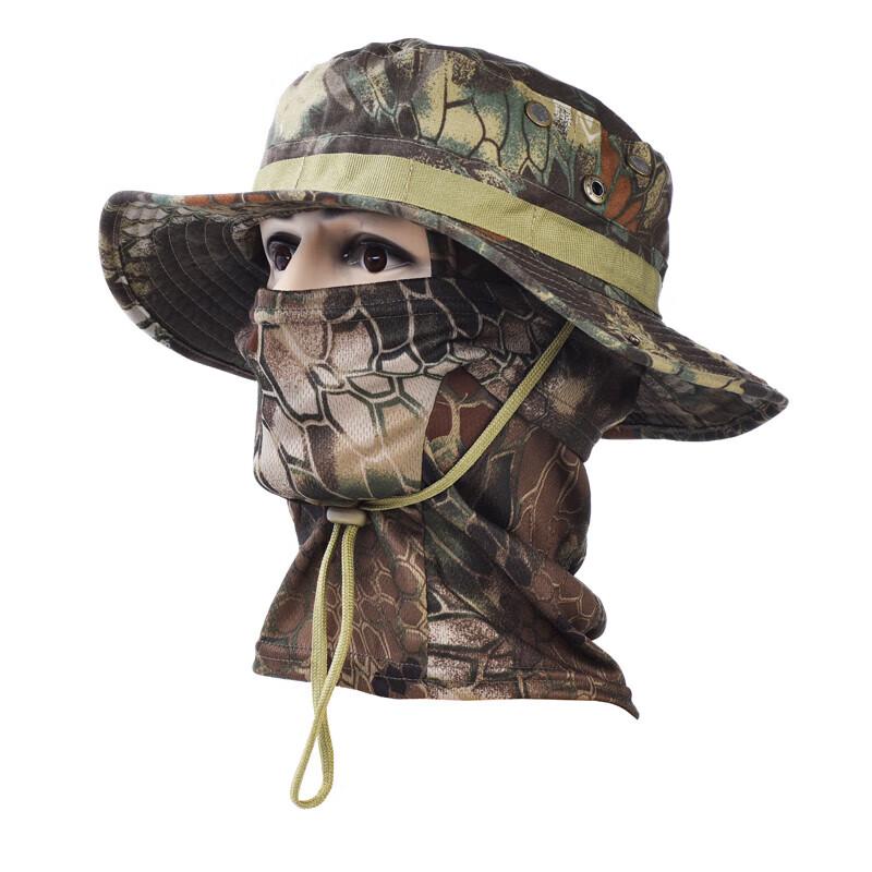 Outdoor Camouflage Sun Protection Boonie Hat and Balaclava Set