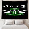New York Jets logo Tapestry for Bedroom Aesthetic Classroom Tapestries Wall Hanging for Living Room Dorm Office,Ideal Creative Gift