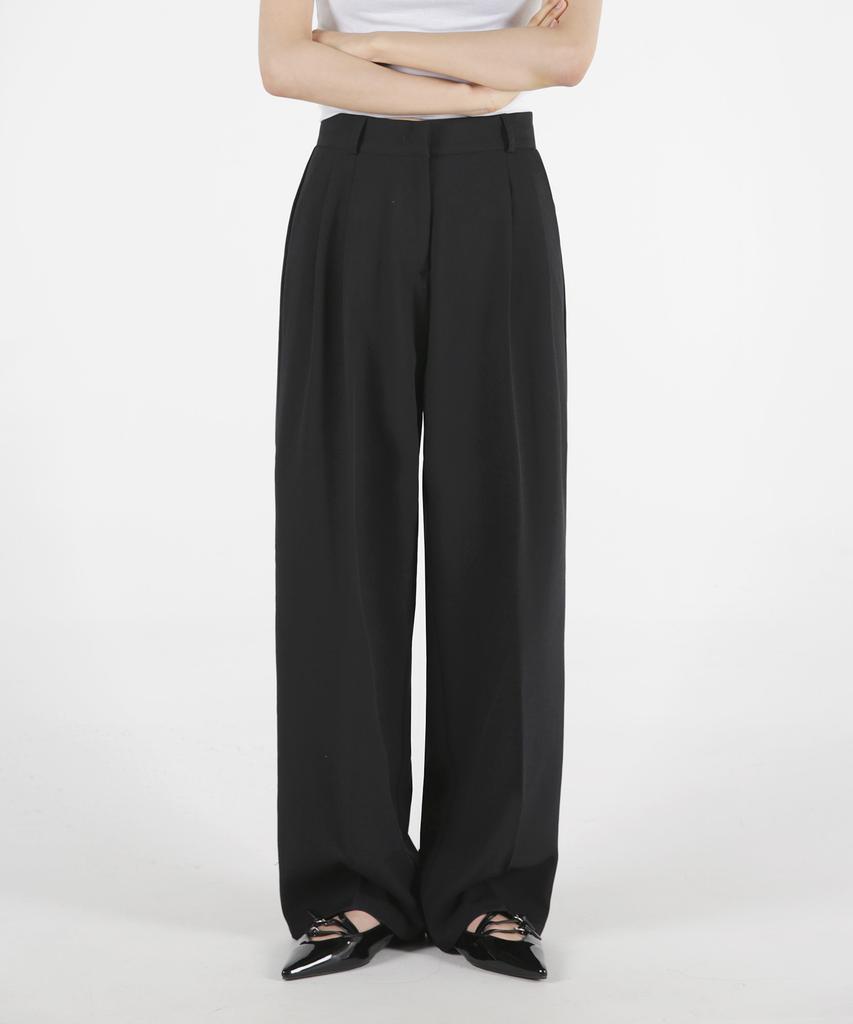 UMM Women'S Triple-Height Fitted Wide Straight Back Elastic Waist Slacks 5 Colors (B Type)