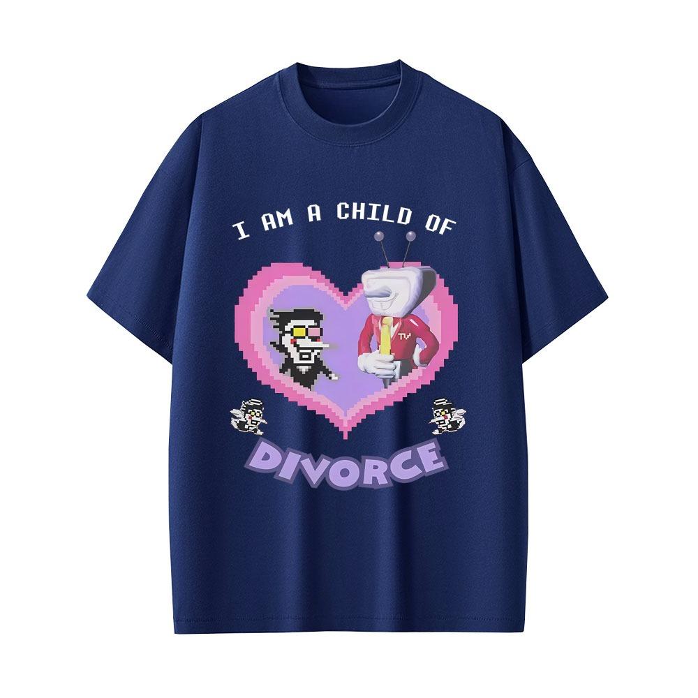 Game Deltarune Spamton and Tenna I Am Child of Divorce Funny Meme Tshirts Men Women Casual Cotton Vintage Shortsleeved Top
