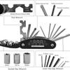 16 In 1 Bicycle Repair Tool Kit Portable Hex Screwdriver Socket Tire Lever Emergency Maintenance Bike Supply For Adult Cyclists