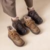 Cotton Shoes, Fleece Waterproof Snow Boots, Thick-soled Middle-aged Ankle Boots, Women's Shoes