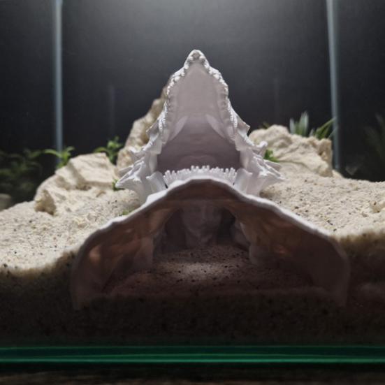 Аквариумная пещера с дизайном дракона, 3D-печатный туннель-укрытие для рыб под гравием, с смотровыми отверстиями для креветок-петушков, плеко, коридорасов