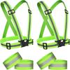 Highlight Reflective Straps Night Work Security Running Cycling Safety Reflective Adjustable Vest High Visibility Reflective