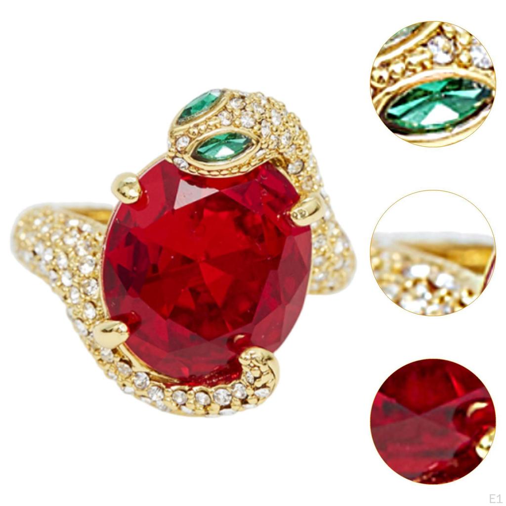 Women Snake Ring Adjustable Costume Accessories Versatile Accessory Charm Jewelry for