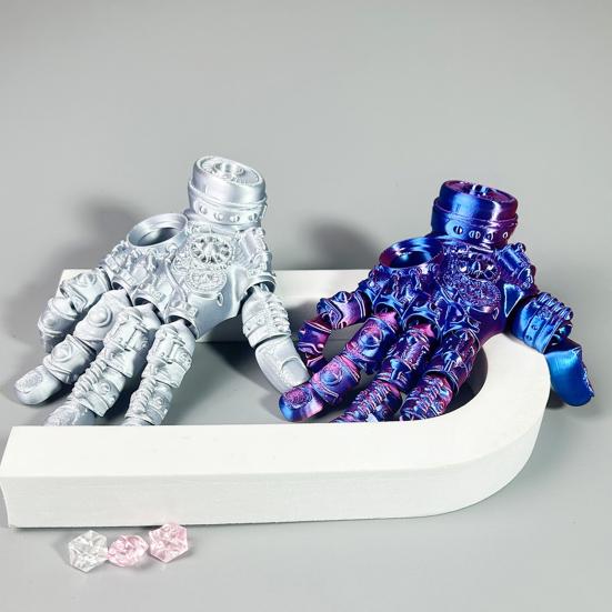 3D-печатная механическая рука фигурка подвижные суставы роботизированная рука статуэтка снятие стресса ладонь фиджет-игрушка украшение для дома офиса настольное украшение