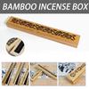 1PCS Wooden Bamboo Incense Stick Holder Grace Insence Box Burner Ash Catcher