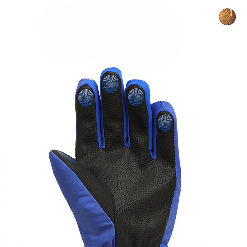 Детские зимние лыжные перчатки Астронавт Пятипалые Утепленные Ветрозащитные и Теплые Велосипедные перчатки для Учеников Начальной Школы Сенсорный Экран Мультяшные