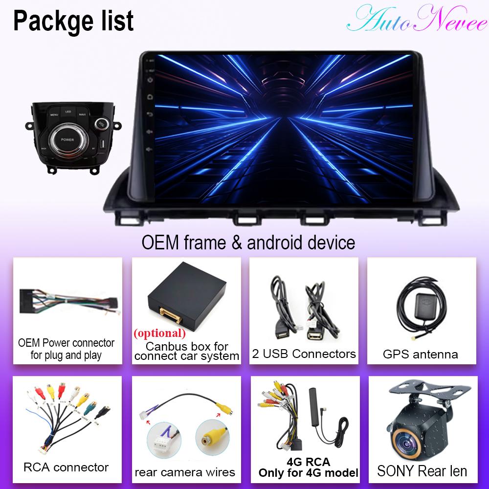 Android 14 Автомобильное радио для Mazda 3 Axela 2014 2015 2016 2017 2018 2019 Автоплеер Навигация GPS Мультимедиа Carplay Нет 2din DVD