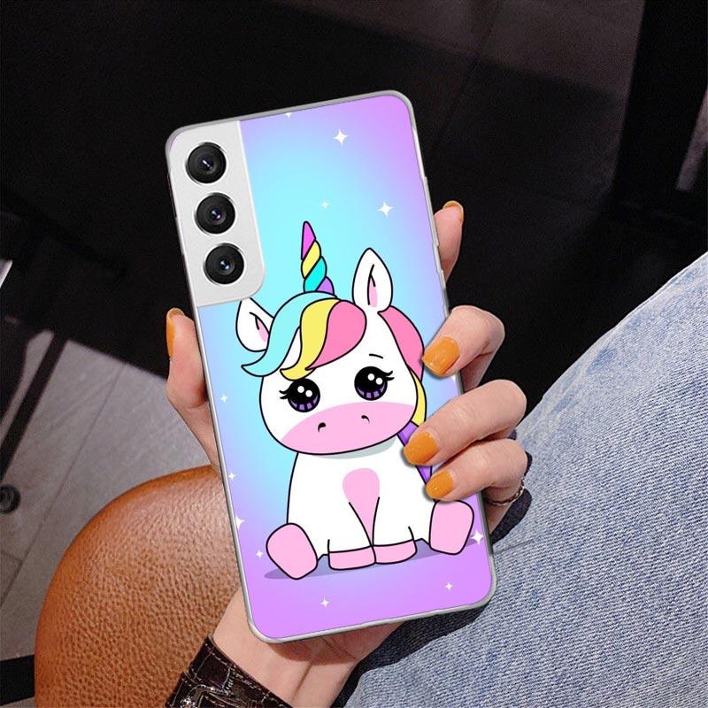 Pink Unicorn Rainbow Phnoe Case for Samsung Galaxy Note 20 Ultra 10 Pro 9 8 S10 Lite S9 Plus S8 + S7 Edge Unique Cover Coque Not