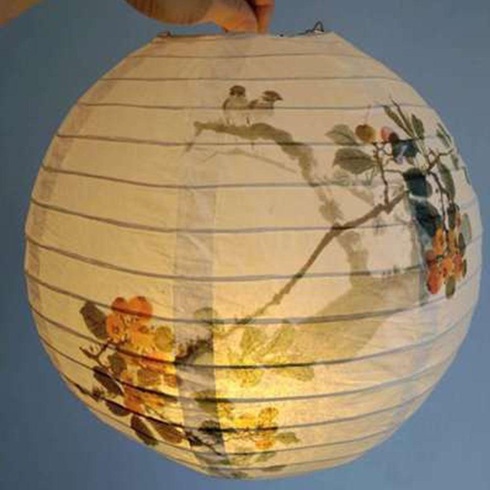 Retro Paper Mid-Autumn Lantern Glowing Hanging Paper Lantern Three-dimensional Handmade Street
