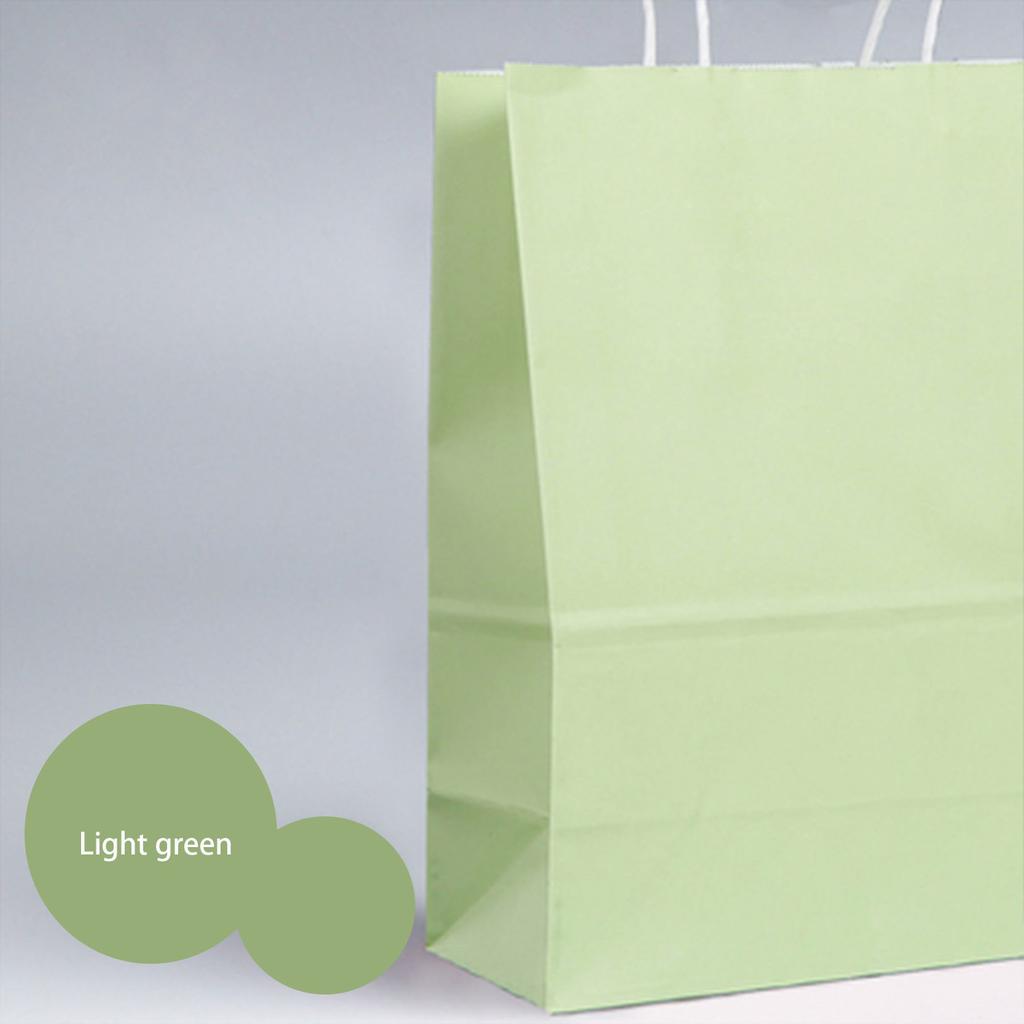 30pcs 18 Colors Optional Solid Color Kraft Paper Bags Can Be Used Multiple Times Shopping Bags, Holiday Gift Packaging Bags
