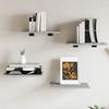 VidaXL Wall Shelves 4 Pcs, Hanging Shelves with Storage, Floating Bookshelves, Living Room Decorations, 838209