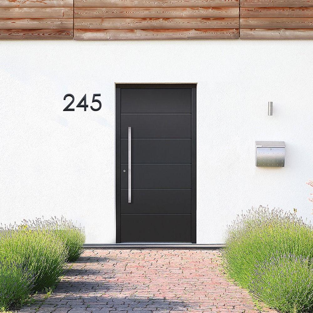 4inch/10cm 3D Black Self-Adhesive ABS Acrylic 0 To 9 Number Plate Sign Door Label Numeral Tag