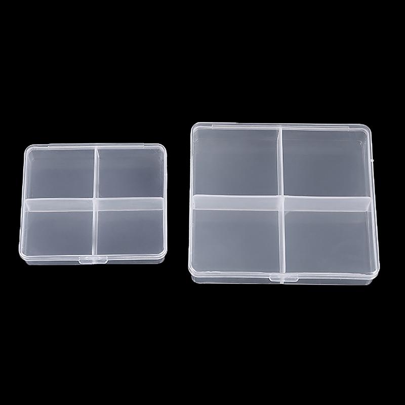 Квадратный пластиковый прозрачный ящик для хранения мелких предметов, органайзер для мелочей, чехол для ювелирных изделий, бисер, контейнер, инструменты, аксессуары