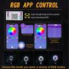 2PCS Car Modification Angel Eye BMW Hexagonal Turn Signal Bluetooth APP Headlights RGB Aperture Driving Lights Decorative Lights