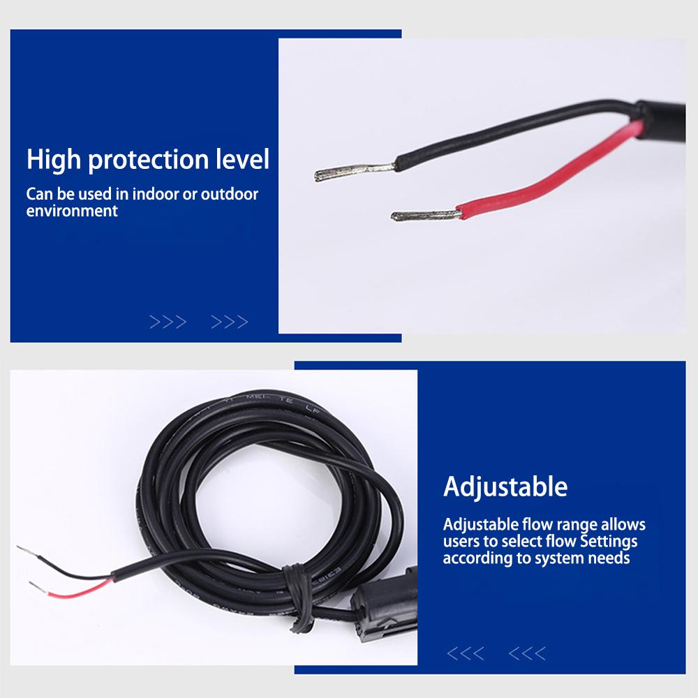 Water Flow Sensor Switch Hall Effect Flowmeter Fluid Meter Counter 1L/min Flowmeter Counter Water Flow Sensor