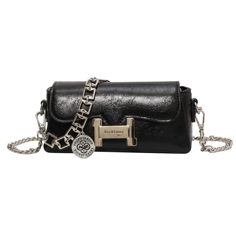 Модная новая универсальная нишевая повседневная дизайнерская цепочка маленькая квадратная сумка женская высококлассная для поездок на работу однотонная сумка-мессенджер