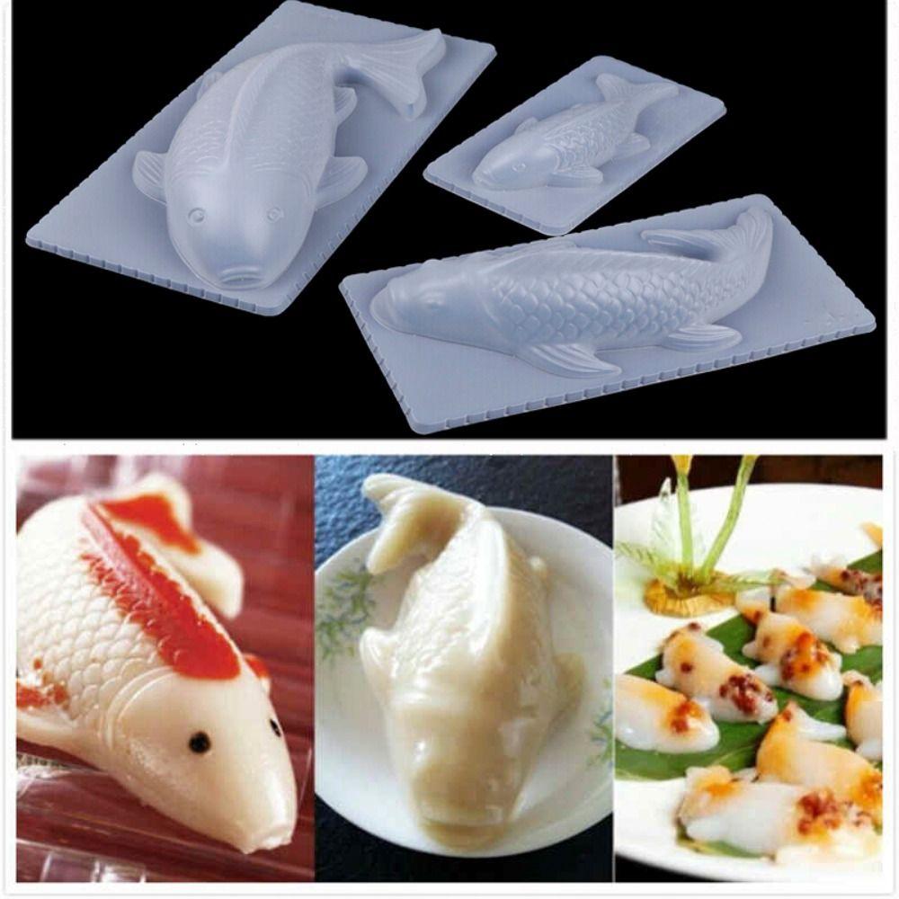 3D Koi Fish Shape Tableware Silicone Mold Sugarcraft Mold Cake Chocolate Jelly Mould Rice Mold