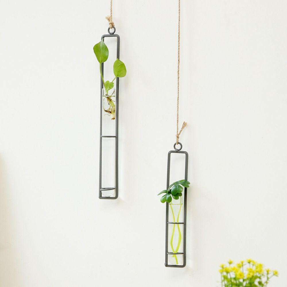 Thickened Hanging Glass Planter Wall Hanging Glass Vase Creative Test Tube Vases Home Decoration
