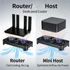 USB Powered Cooling Stand Double Fans Quiet Operation High Airflow Cooling Base for Home and Office