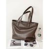 Casual Shoulder Bag Women's 2025 New Original Work and Class Commuting Soft Leather Bag Large Capacity Simple Large Tote Bag
