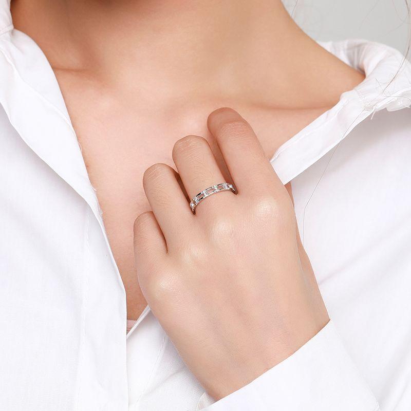 Tancise Classic стерлингового серебра 925 пробы кольцо с цирконом женские ювелирные изделия свадебное обещание вечерние подарок