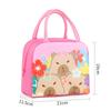 Cartoon Capybara Lunch Bag Insulated Food Container Portable Thermal Bento Box Bag Multifunctional Kids School Picnic Food Pouch